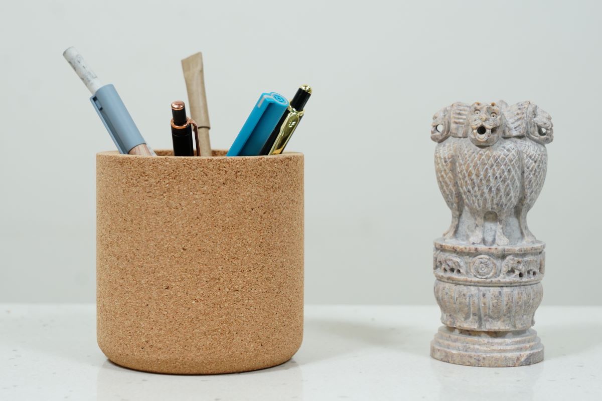 Cork Pen Stand Round