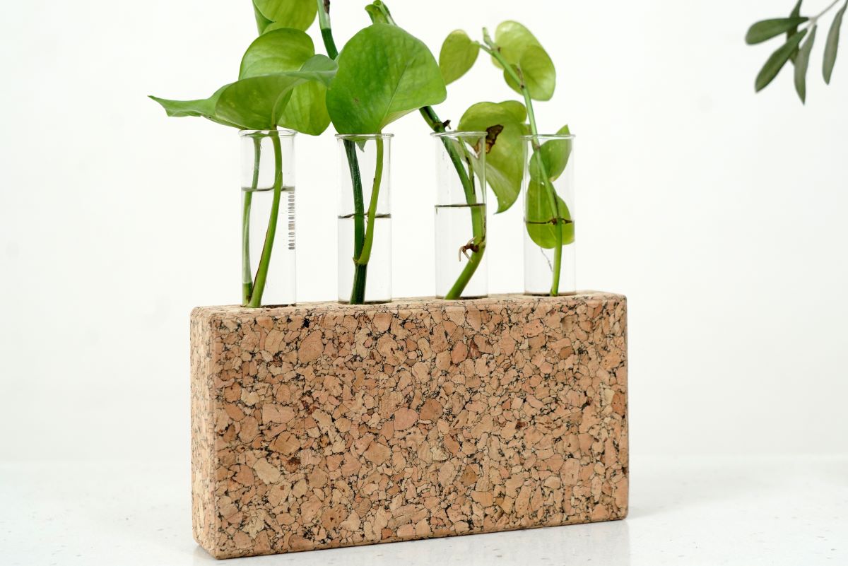 Cork Brick Test Tube Planter