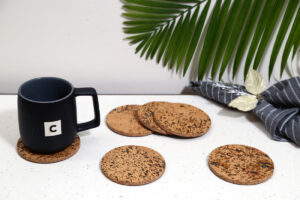 natural cork coasters