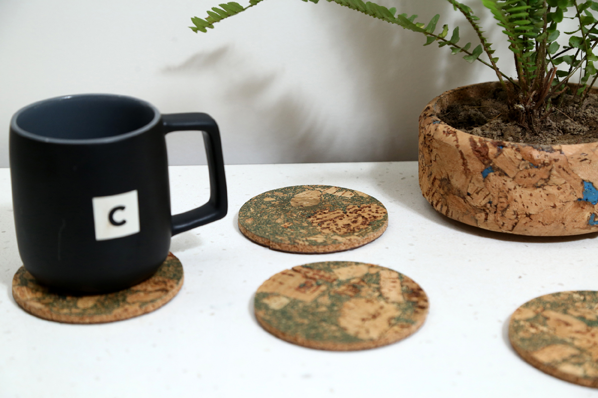 Buy Natural Cork Coaster Set - Cork Tableware - homedecorzstore