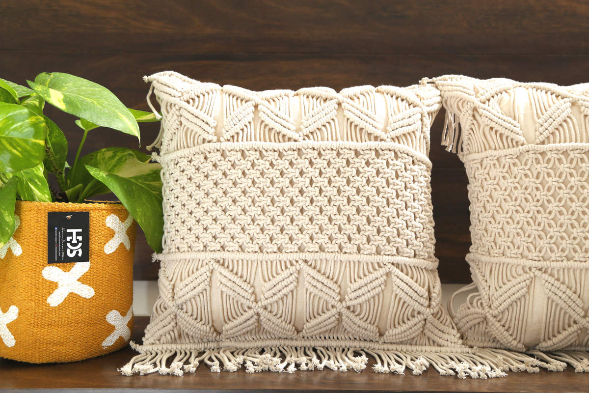 Boho Style Macrame Cushion Cover