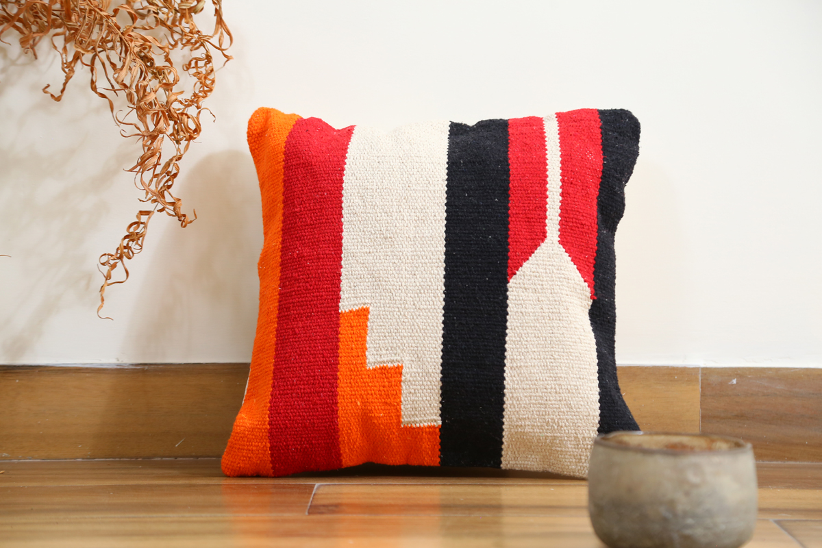 Woven Geometrical Cushion Cover