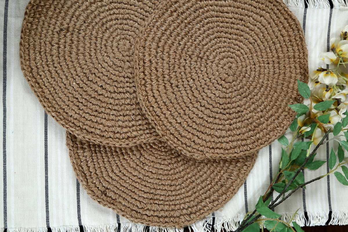 Set Of 3 Jute Placemat