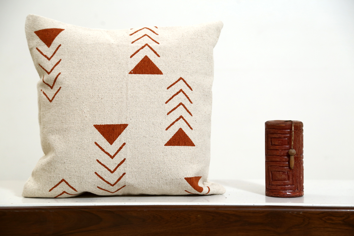 Geometric Design Cotton Cushion Cover