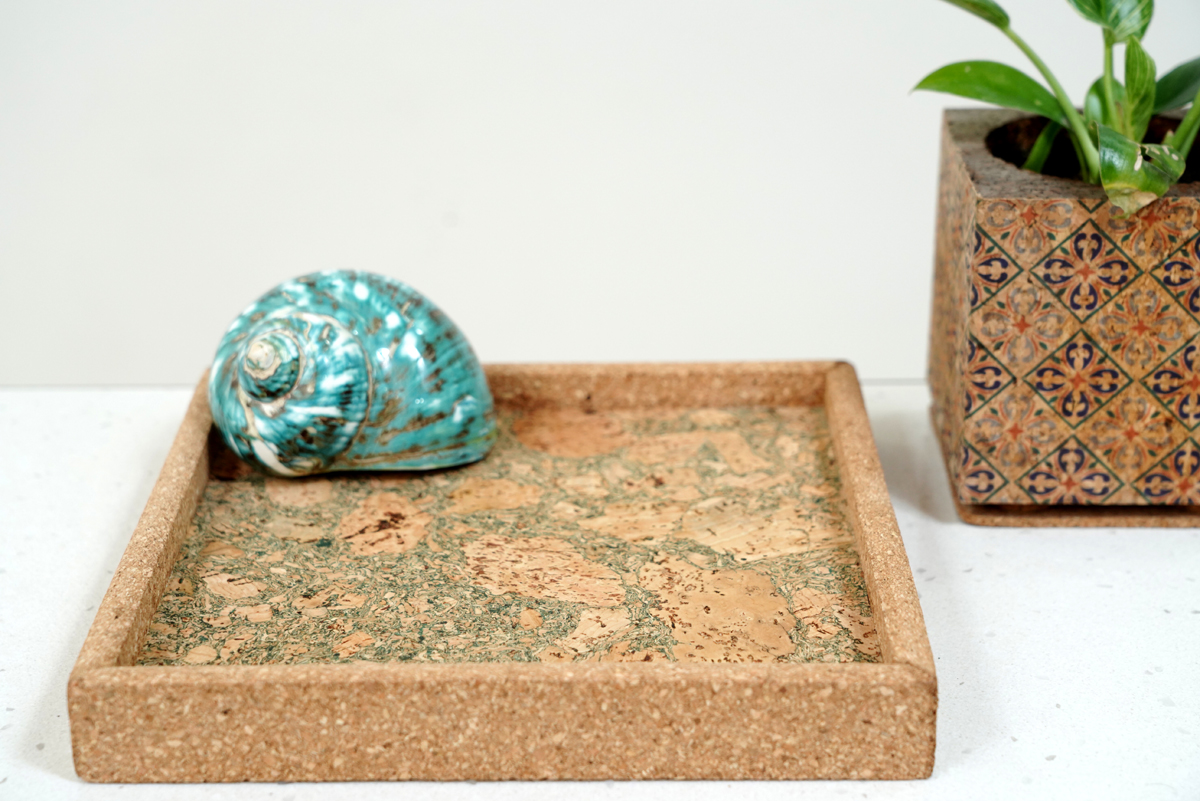 Cork Tray Square Olive