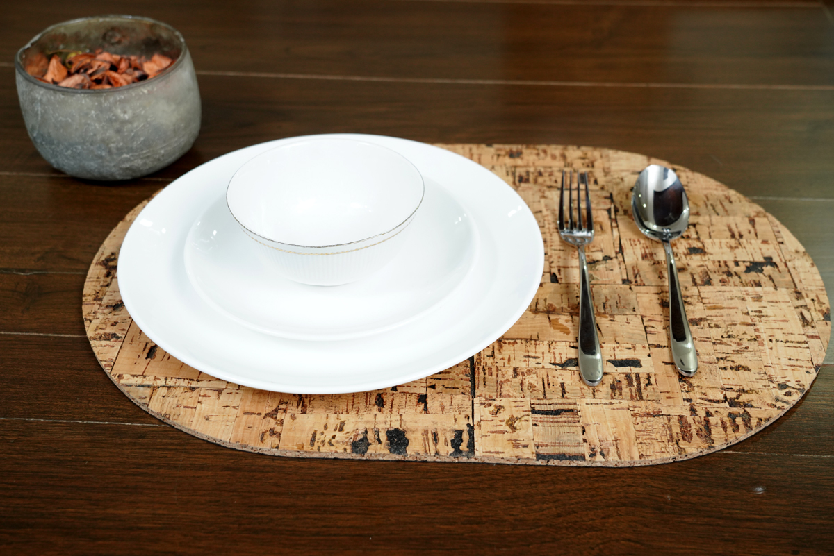 Cork Tablemats Oval Reviera