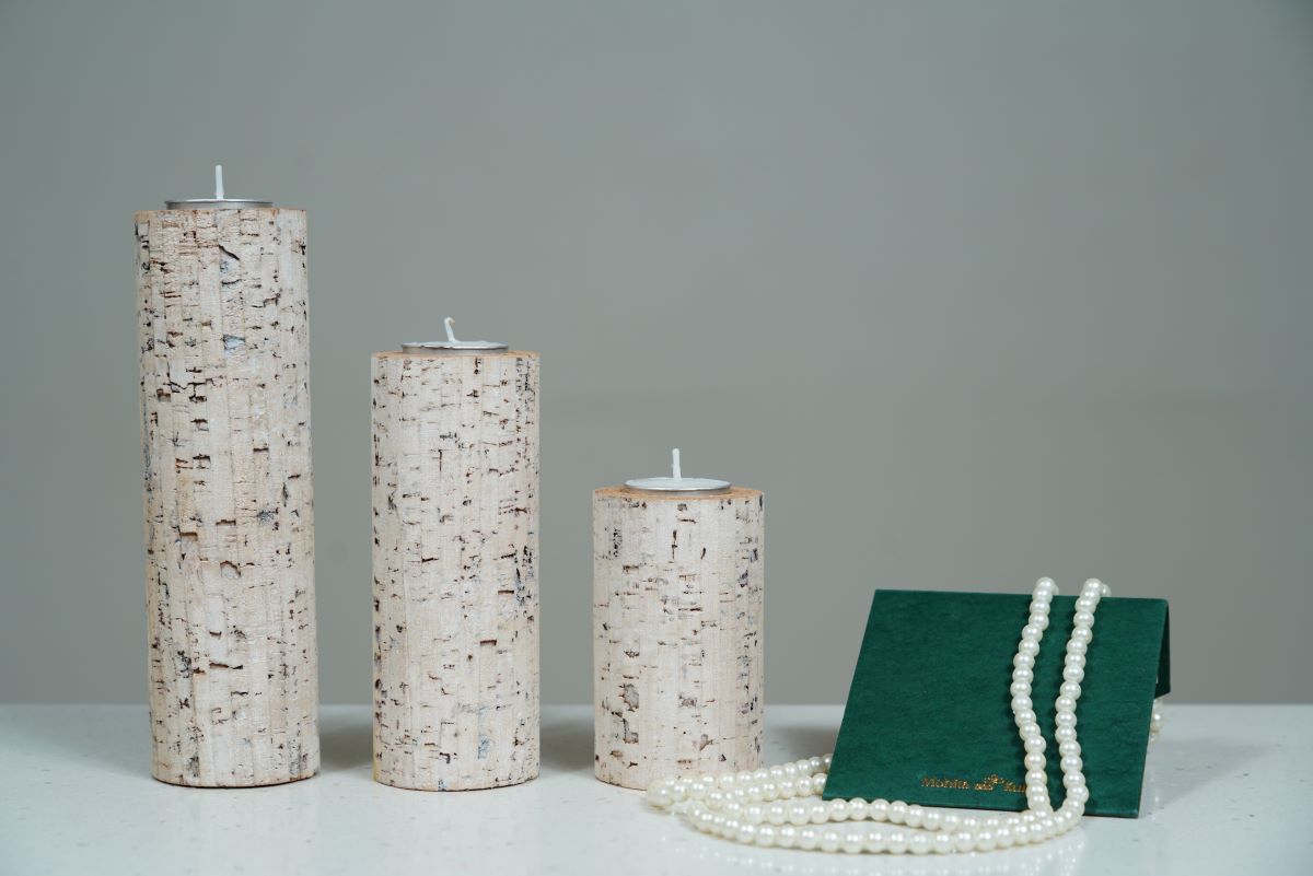 Cork Whitey Tea Light Holders Set Of 3